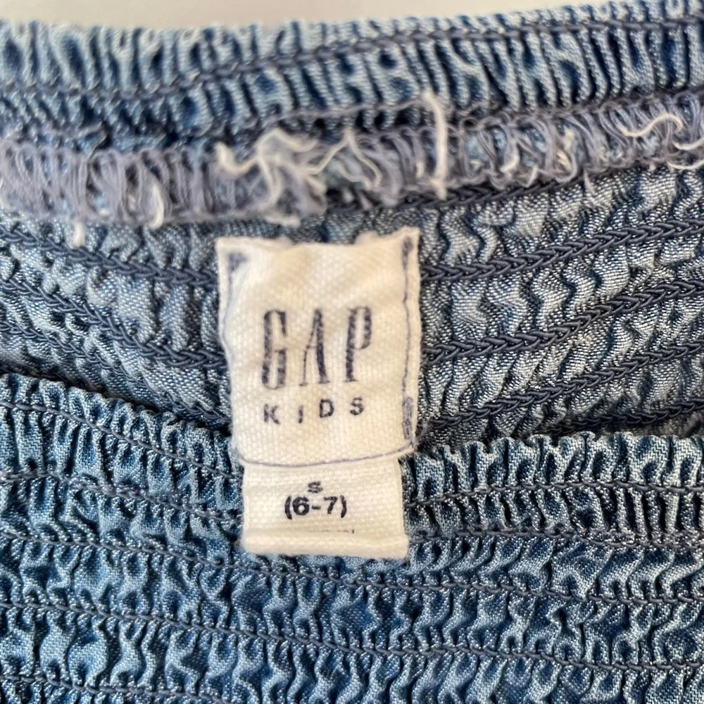 GAP Chambray Toddler Dress with ruched detail
